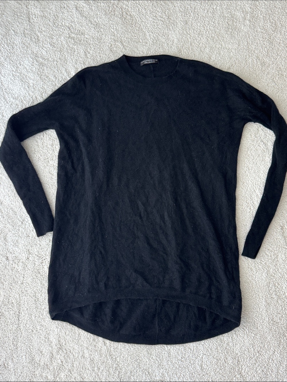 Scanlan Theodore Black Cashmere Crewneck Sweater
